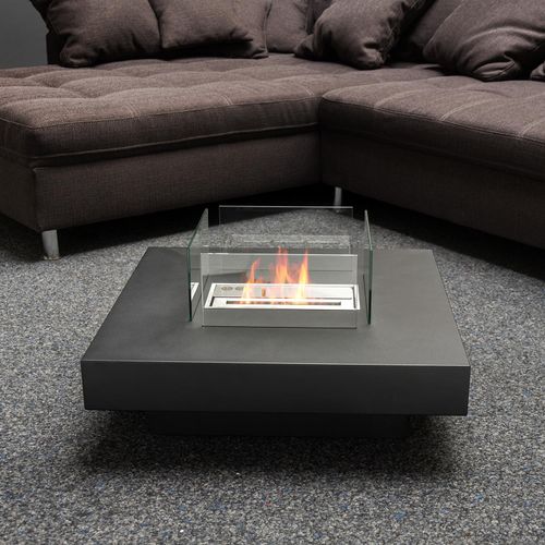 Moritz Standkamin 35 x 70 x 70 cmEthanol-Brenner Deko Kamin Feuerstelle Ethanol-Kamin Ofen