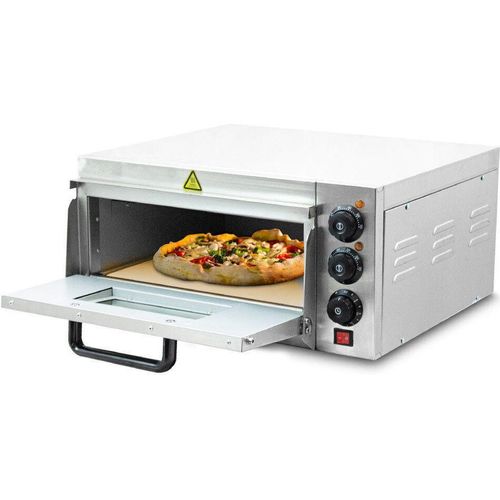 Bituxx Elektrischer Pizza Ofen 2000 Watt Silber MS-18167