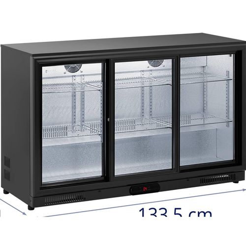 Royal Catering Getränkekühlschrank - 318 l - - Schwarzer, pulverbeschichteter Stahl