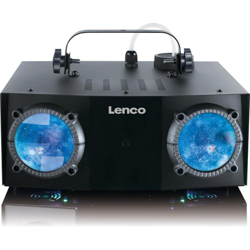 Lenco LFM-110BK - 2-in-1 Partymaschine mit Dual-Matrix-RG 8-Lichtern und Nebelmaschine