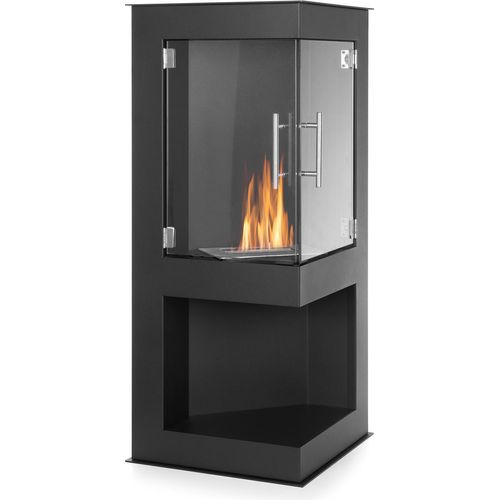Moritz Ethanol Kamin Wandkamin I 95 x 58 x 39 cm Eckkamin I 1 Liter Brenner I Bioethanol Kamin IEthanol Kaminofen Indoor Outdoor I Innen Außen I Bioethanol Brenner I Brennertopf