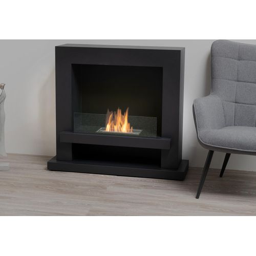 Moritz Ethanol Kamin freistehend Standkamin I 100 x 90 x 31 cm Raumteiler I 1,5 Liter Brenner I Bioethanol Kamin IEthanol Kaminofen Indoor Outdoor I Innen Außen I Bioethanol Brenner I Brennertopf