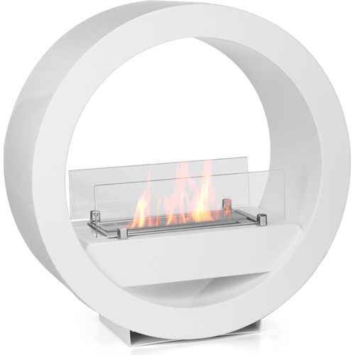 Moritz Ethanol Kamin Standkamin 64 x 63 x 25 cm weiß I 1,5 Liter Brenner I Bioethanol Kamin IEthanol Kaminofen Indoor Outdoor I Innen Außen I Bioethanol Brenner I Brennertopf