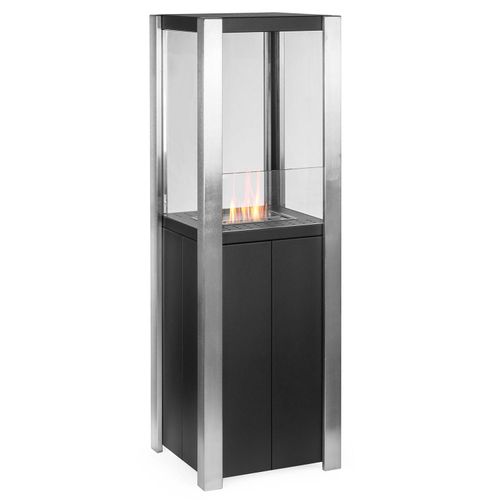 Moritz Ethanol Kamin freistehend Standkamin 120 x 38 x 38 cm I Säule groß I 1,2 Liter Brenner I Bioethanol Kamin IEthanol Kaminofen Indoor Outdoor I Innen Außen I Bioethanol Brenner I Brennertopf