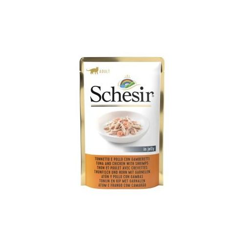 Schesir Adult 12x85g Thunfisch und Huhn mit Garnelen