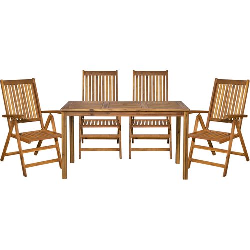 Garten Sitzgruppe massiv Essgruppe Balkon Terrasse Holz Gartenstuhl Gartentisch