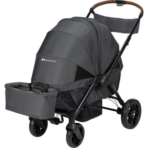 Bebeconfort Helios, 2-in-1 Kinderwagen ab Geburt, 0–4 Jahre, 0–22 kg, 2 gegenüberliegende Sitze, kompakt zusammenklappbar, Mineral Graphite