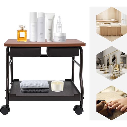 Beauty Salon Nagel oder Fußbad Spa Portable Trolley, Wagen für Fußstütze Pediküre Maniküre Funiture Massage Tisch, Fußstütze Stand