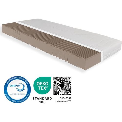 Orthopädische Kaltschaummatratze 120x200 H5, Höhe 18cm, Matratze 120x200, 7 Zonen Matratze, Antibakterieller Bezug mit 4-seitigem Reißverschluss