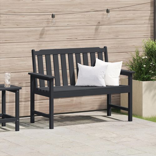 Möbel Gartenbank Schwarz 120 cm HDPE - Klappstuhl 42006602