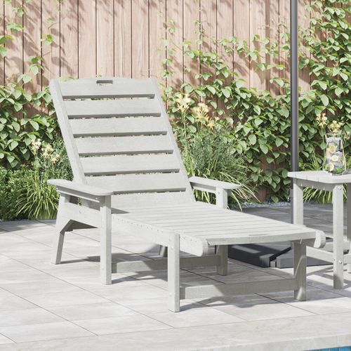 Sonnenliege Weiß 53x162x98.5 cm HDPE, Gartenstühle DesignMöbel Neu