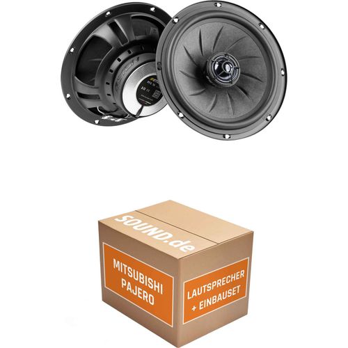 Lautsprecher Boxen Einbaupaket hinten Eton PFX16 passend für Mitsubishi Pajero V60 | 2x Tief-Mitteltöner mit integriertem Hochtöner 100W MAX