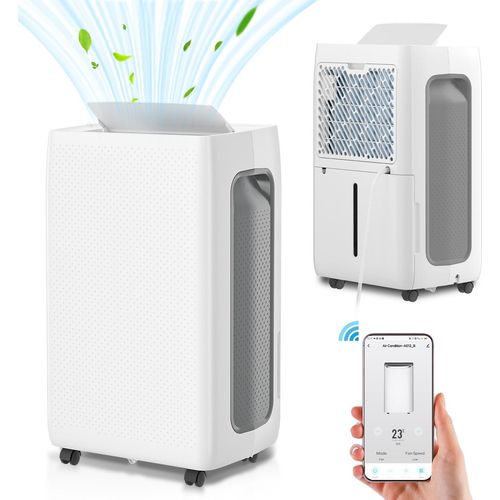 Hebitod Luftentfeuchter - Entf. 26L/Tag - WiFi APP - bis 20-30m³ - 4.5L- 24h Timer, Hygrostat - Weiß - Raumentfeuchter | Dehumidifier