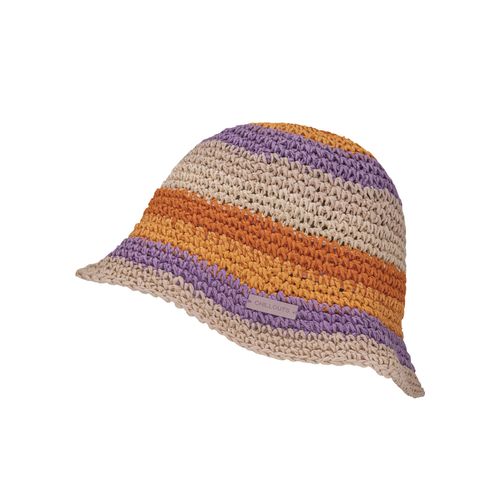 Strohhut CHILLOUTS, Damen, Gr. S/M, orange, Stroh, mehrfarbig, casual,modisch, Hüte, aus Papierstroh mit knautschbarer Struktur & verstellbarer Passform