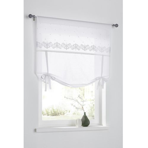 Raffrollo HEINE HOME Gr. 2, weiß (sanftes weiß), B:80cm H:100cm, Raffrollos