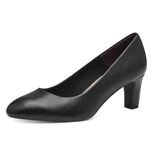 Pumps TAMARIS, Damen, Gr. 38, schwarz, Lederimitat, elegant, Schuhe, Tricherabsatz, Festtagsschuh, Abendschuh in klassischer Optik