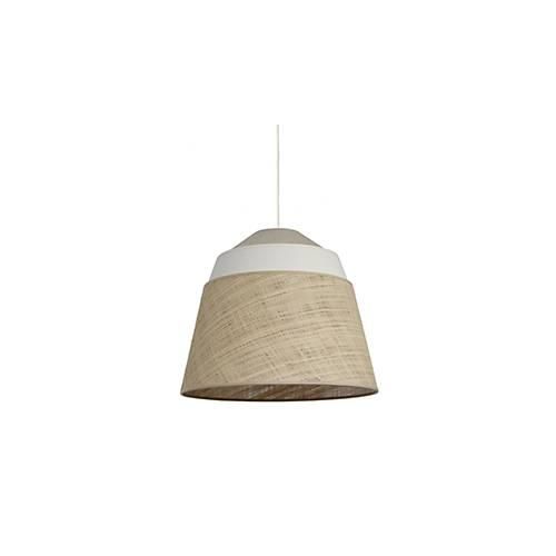 Deckenleuchte AMALIA natur/weiß, Rattan & Textil, Ø 38 cm, E27, ohne Leuchtmittel, meet by paperflow