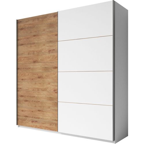 Home affaire Schiebetürenschrank »Galaxy Breite 200,220 oder 270cm breit, Kleiderschrank, Wäscheschrank«, INKLUSIVE kompletter Innenausstattung, Metallgriffe
