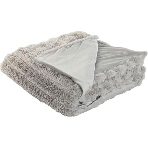 Decke Home ESPRIT Hellgrau 220 x 240 x 1 cm