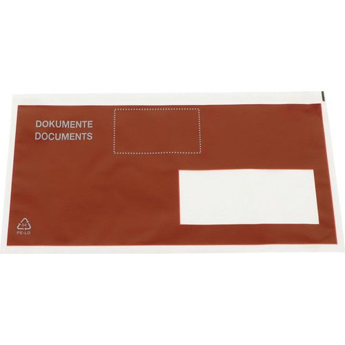 ratioform Dokumententasche DIN lang, VE 250 Stk, Länge 230 mm, Fenster rechts, ab 10 VE
