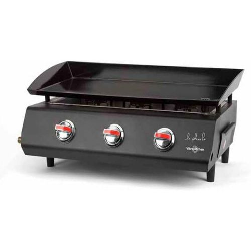 Vitrokitchen Pg330nb Gaskochfeld Mit Grillplatte 3 Brennern One Size