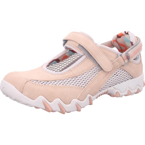 Allrounder By Mephisto Niro Leder/Textil, Beige Damen Ballerina Wechselfußbett - Damenschuhe Slipper / Trotteur, Beige, leder/textil (mesh)