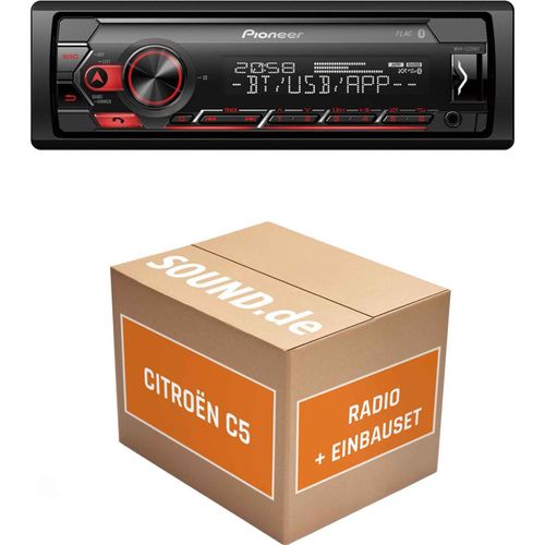Autoradio Einbaupaket Pioneer MVH-S320BT passend für Citroën C5 DC/DE + RD45 | Bluetooth USB