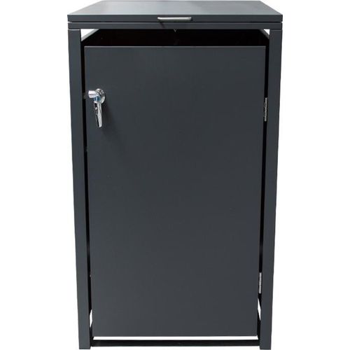 Mülltonnenbox 1-flügelig - Farbe: anthrazit, Breite: 66 cm, Höhe: 116 cm, Tiefe: 80 cm