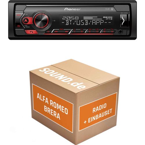 Autoradio Einbaupaket Pioneer MVH-S320BT passend für Alfa Romeo Brera + Magneti Marelli Navigation | Bluetooth USB