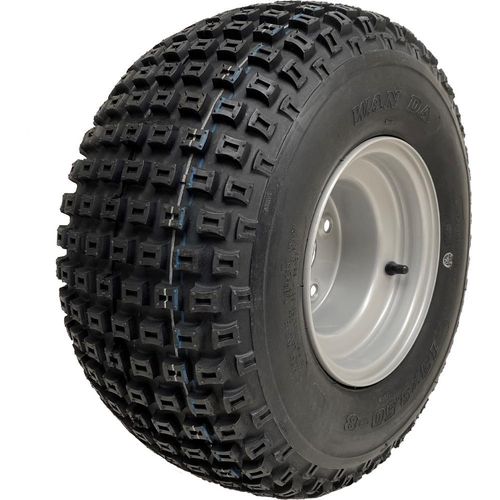 18x9.50-8 Noppenreifen auf vier Spikes 100mm PCD Felge - ATV Quad Rad 18 9.50 8
