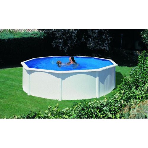 Gre Pools Fidji Stahl Pool Mit Wänden Weiß 300 x 120 cm Weiß 300 x 120 cm