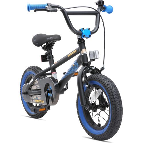 BIKESTAR Kinder Fahrrad ab 3 Jahre | 12 Zoll BMX Kinderrad | Schwarz & Blau