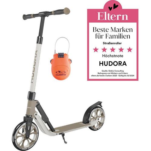 HUDORA BigWheel® 205 Advanced, ivory inklusive Kabelschloss