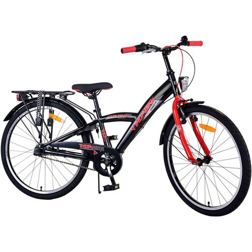 TPFSports Thombike Kinderfahrrad - Jungen - 24 Zoll - Rücktritt + Handbremse - 3 Gänge - Rot