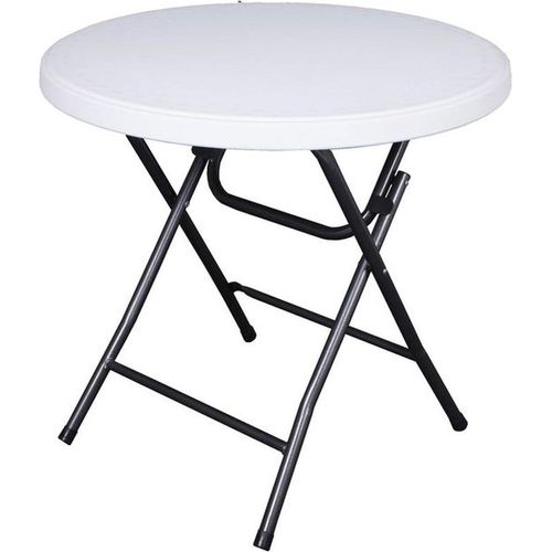 Klapptisch ></noscript>Mufaro< in weiss aus Kunststoff/Stahl - 76cm (H)