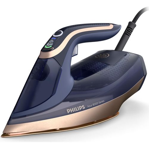 Philips Bügeleisen 8000 Series mit Keramikbügelsohle, 85 g/min kostanter Dampf, 3000 W, Blau (DST8050/20)