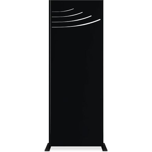 Set mit 2 Dekorplatten VELETA Schwarz H.160cm mit Mustern auf der Oberseite
