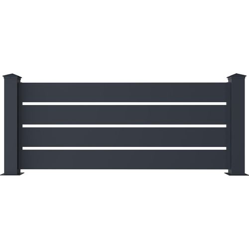 Sichtschutzzaun aluminium 1,9m VOGEL H.80cm grau