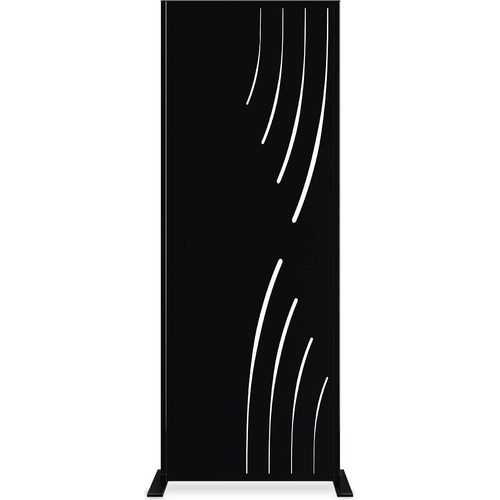 Set mit 2 dekorativen Paneelen VELETA Schwarz H.160cm, rechte Seite mit Mustern