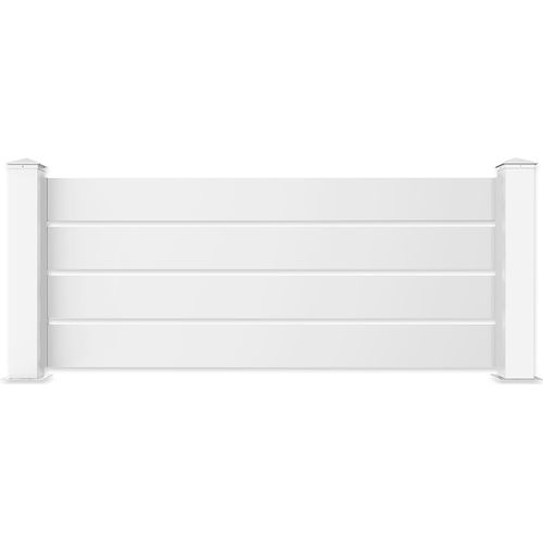 Sichtschutzzaun aluminium 1,9m VOGEL H.80cm weiß