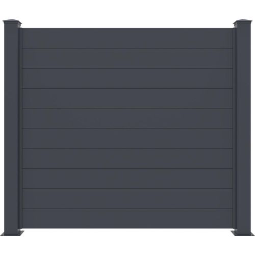 Sichtschutzzaun aluminium 1,9m NIESEN H.170cm grau