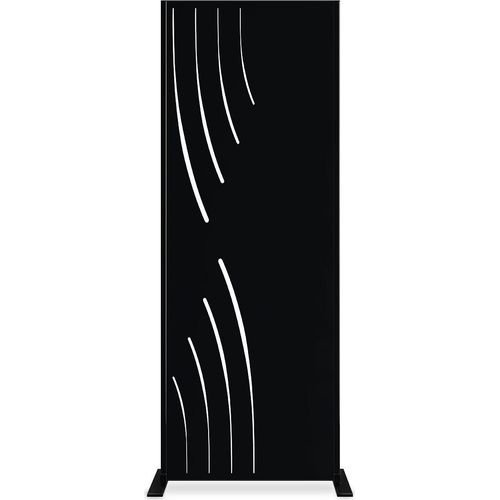 Set mit 3 dekorativen Paneelen VELETA Schwarz H.160 cm, linke Seite mit Mustern