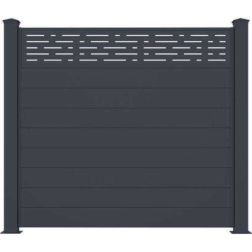 Sichtschutzzaun aluminium 1,9m ARLBERG H.170cm grau