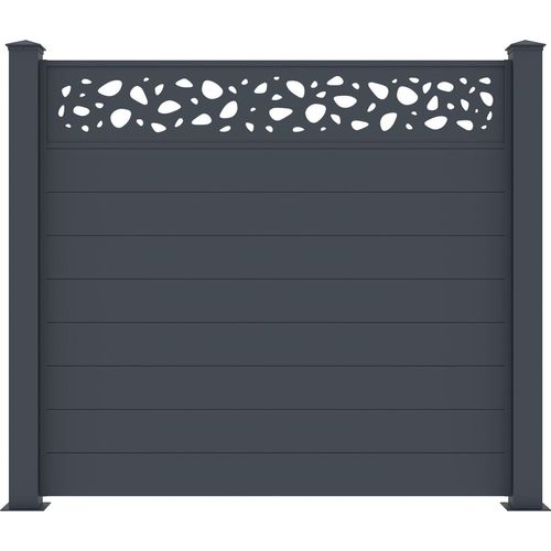 Sichtschutzzaun aluminium 1,9m SUNNY H.170cm grau