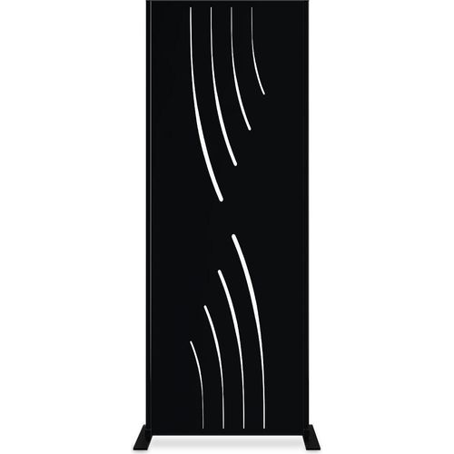 Set mit 2 Dekorplatten VELETA Schwarz H.160cm Vollmuster