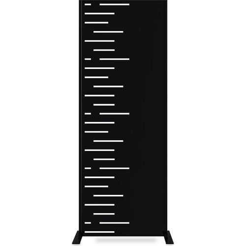 Satz mit 3 dekorativen Paneelen ARLBERG Schwarz H.160 cm, linke Seite mit Muster