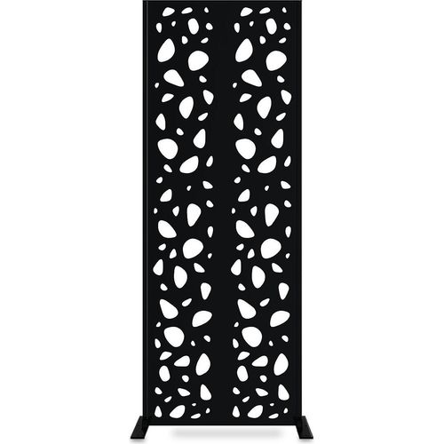 Set mit 2 dekorativen Paneelen SUNNY Schwarz H.160cm mit Mustern an den Seiten