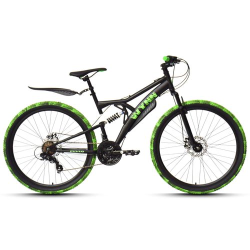 WYNN Mountainbike Fully 27,5 Zoll FLY1.0 schwarz-grün Rahmenhöhe 46 cm Damen Herren 21 Gänge