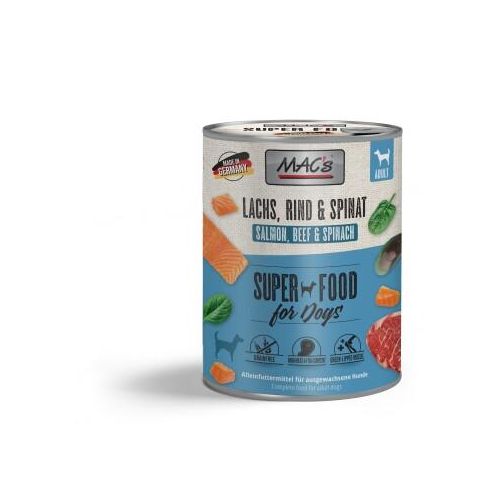 MAC's Nassfutter Hund Adult Lachs und Pasta und Spinat 6x800 g