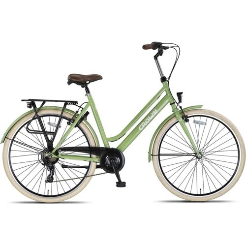Crown Cityräder Damen New York 28 Zoll 53 cm Damen 7G Felgenbremse Grün